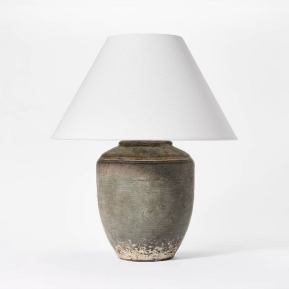 ISO - Studio McGee large ceramic table lamp gray